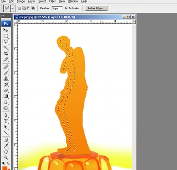 Creation of Jelly Venus de Milo: Step 4