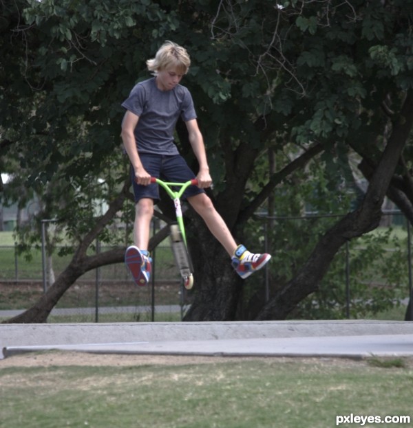 Boy jumping