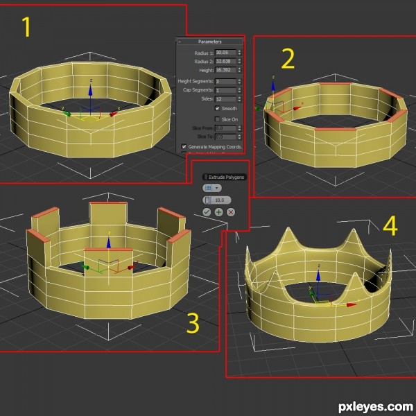 Creation of Kings Crown With Precious Gems: Step 2