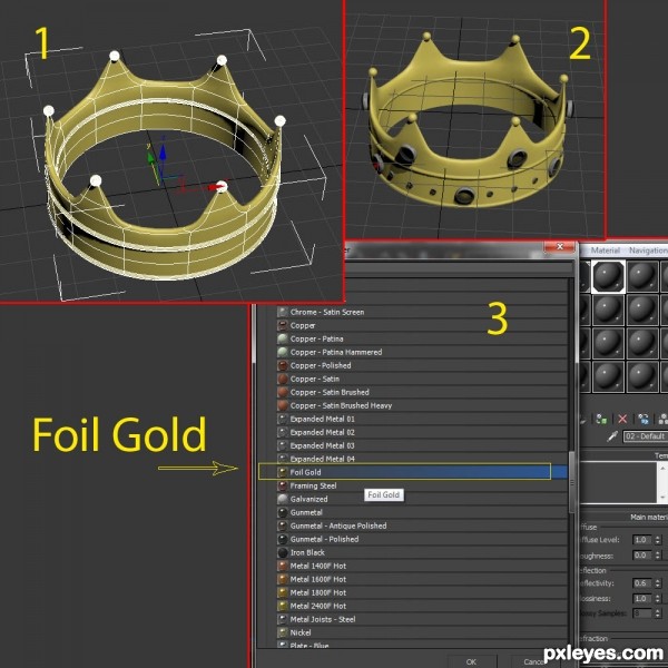 Creation of Kings Crown With Precious Gems: Step 3