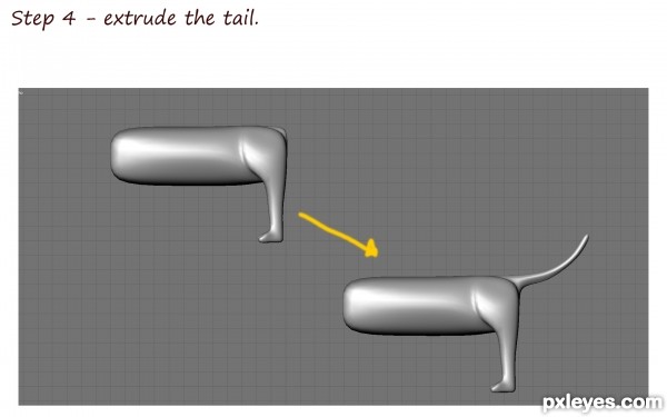 Creation of Bluey - the blue peeler: Step 4