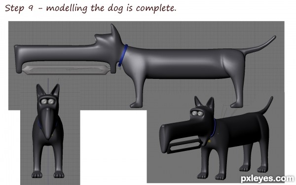 Creation of Bluey - the blue peeler: Step 9