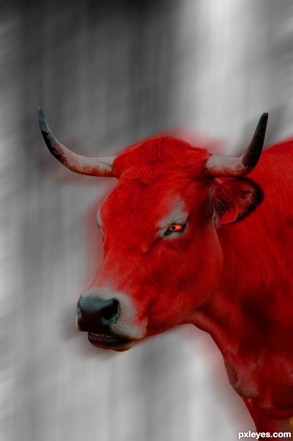 Creation of Red Lightning Cow: Step 4