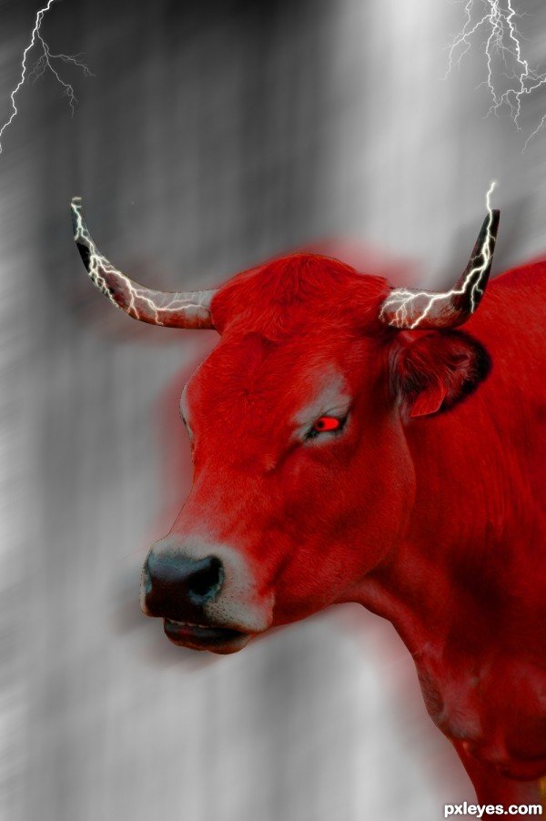 Creation of Red Lightning Cow: Step 8