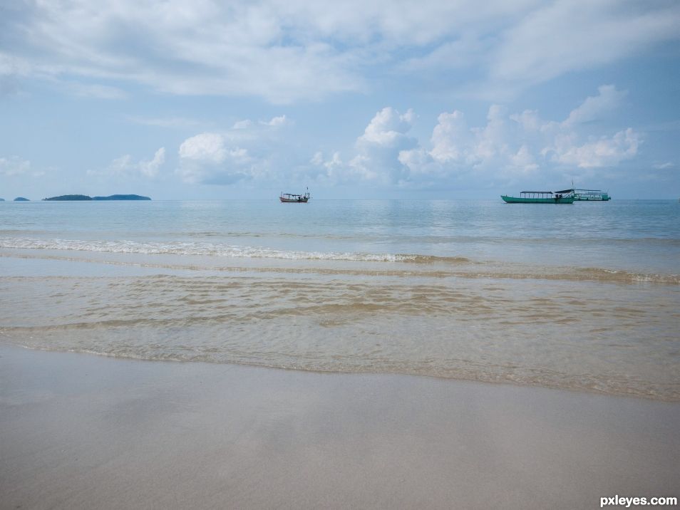 Land meets water, water meets the sky