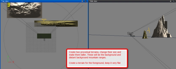 Creation of Mountains and water: Step 2