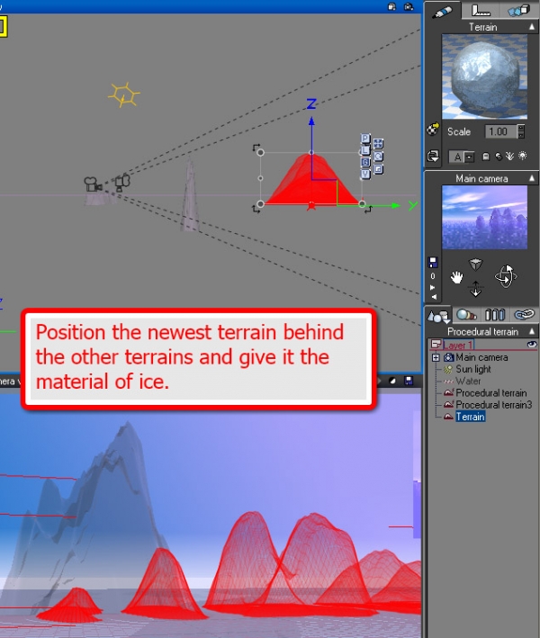 Creation of Purple and Blue Icebergs: Step 8