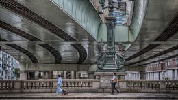 On and under a bridge