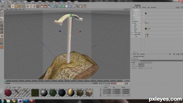 Creation of Sword in the Stone: Step 2