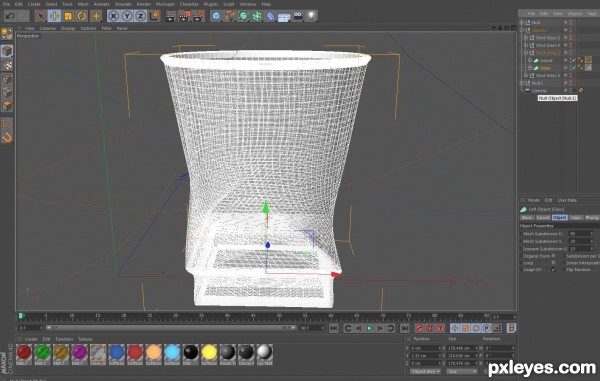 Creation of Shot Glasses 3D: Step 2