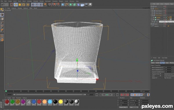 Creation of Shot Glasses 3D: Step 3