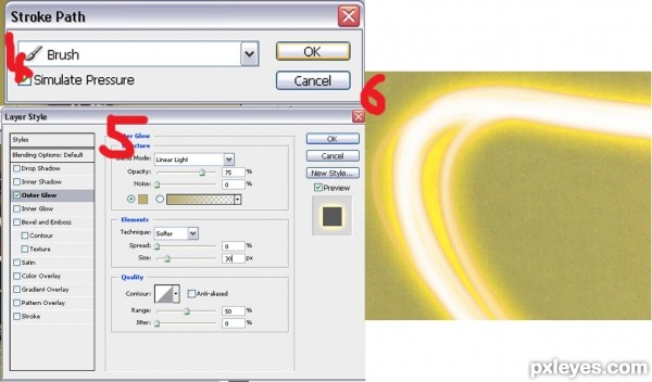 Creation of surounding light: Step 2