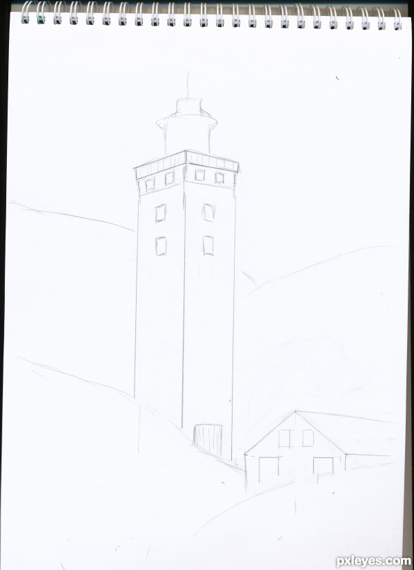 Creation of Rubjerg Knude Lighthouse: Step 2