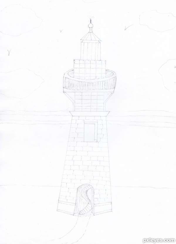 Creation of Colorful Lighthouse: Step 1