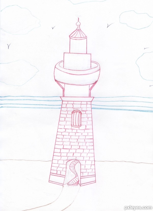 Creation of Colorful Lighthouse: Step 2