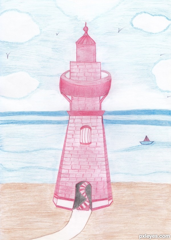 Creation of Colorful Lighthouse: Step 3