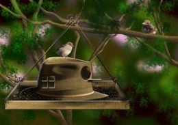 A Hat Bird House