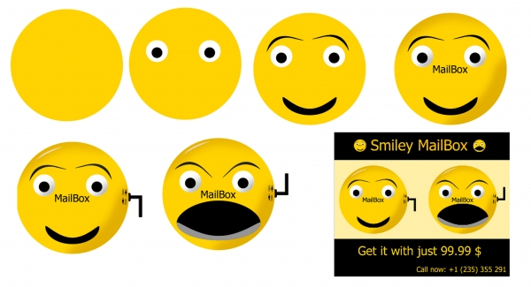 Creation of Smiley Box: Step 1