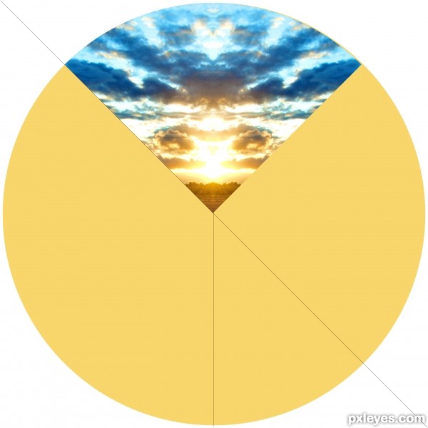 Creation of Sunrise Mandala: Step 4