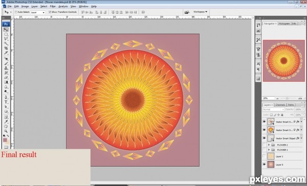 Creation of Flower Power Mandala: Step 9