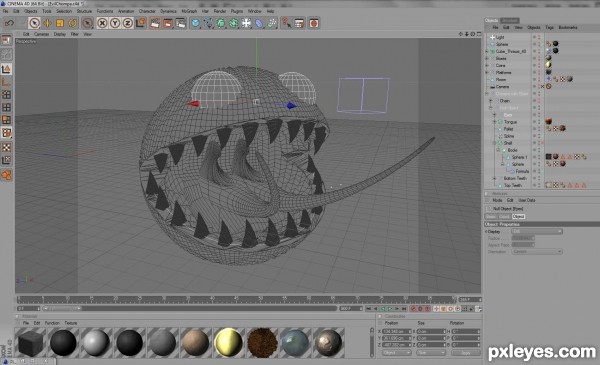 Creation of Monster Chain Chomp Boss: Step 4