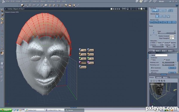 Creation of Parade of the masks: Step 44