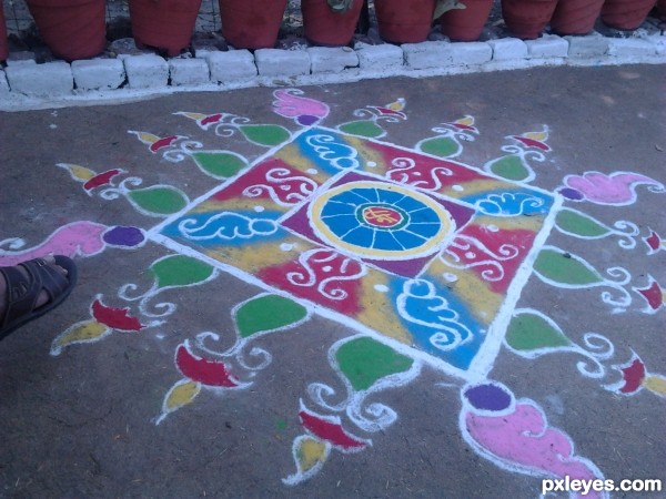 Creation of Rangoli: Step 1