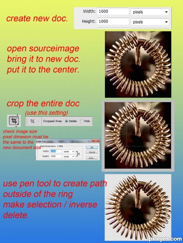 Creation of droste: Step 1