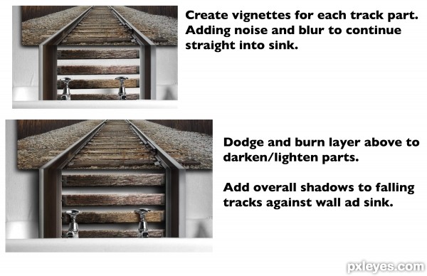 Creation of Downward Yonder: Step 3