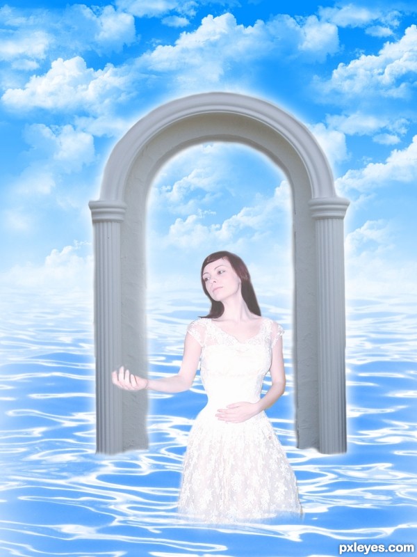 Creation of Angel on the gates of heaven: Step 5