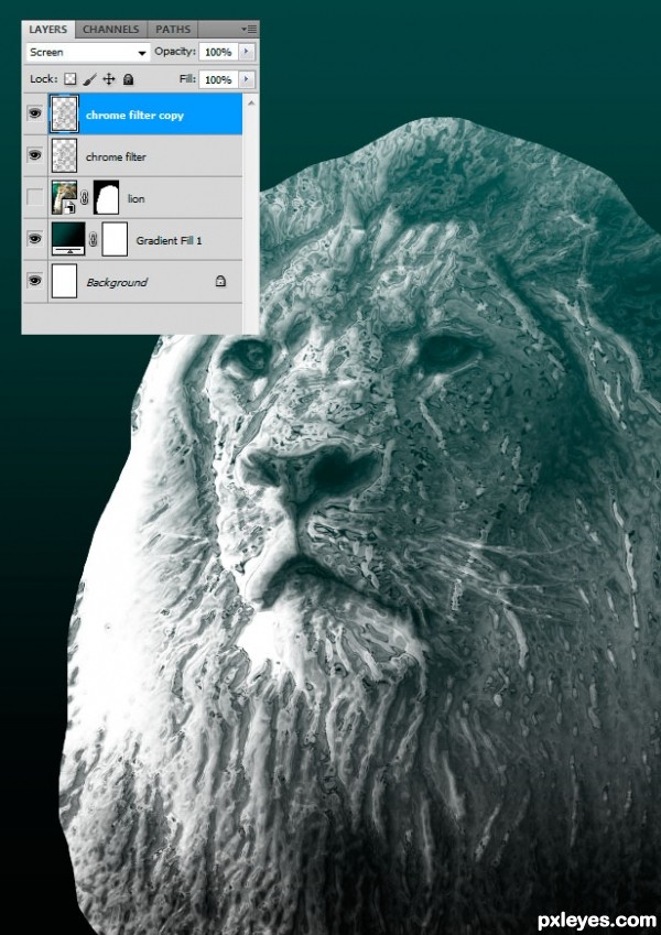 Creation of Water Lion: Step 3