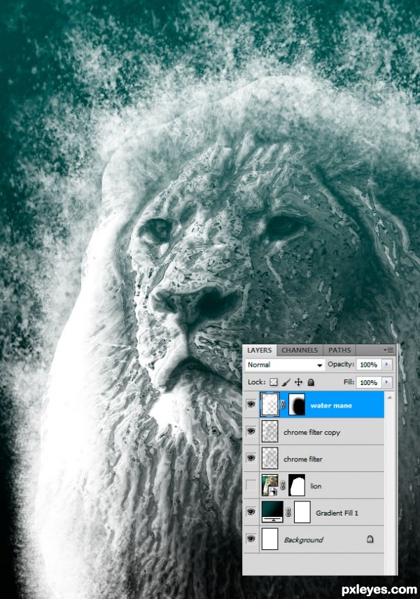 Creation of Water Lion: Step 4