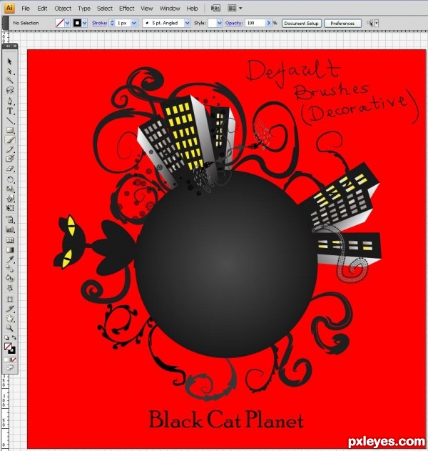 Creation of Black Cat Planet: Step 4