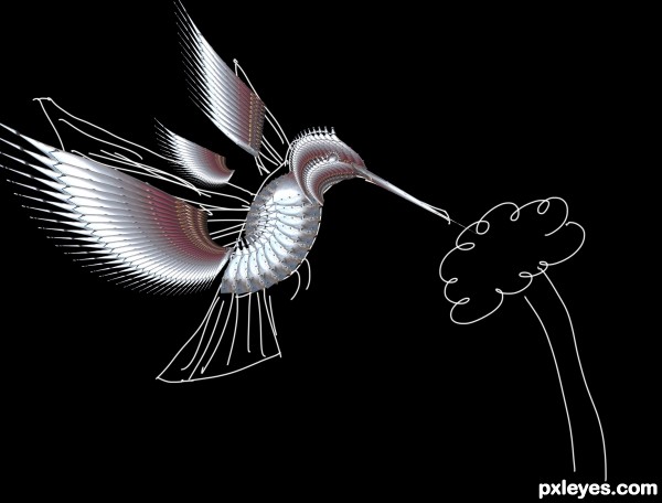 Creation of Helmet Hummingbird: Step 10