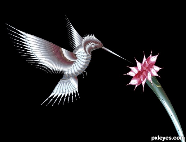 Creation of Helmet Hummingbird: Step 17