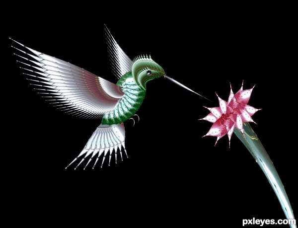 Creation of Helmet Hummingbird: Step 19