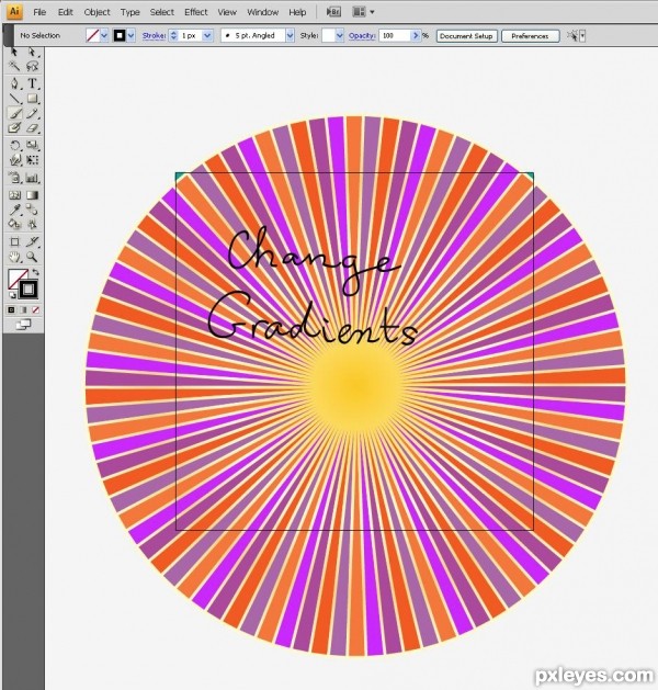 Creation of Pink Rays: Step 4