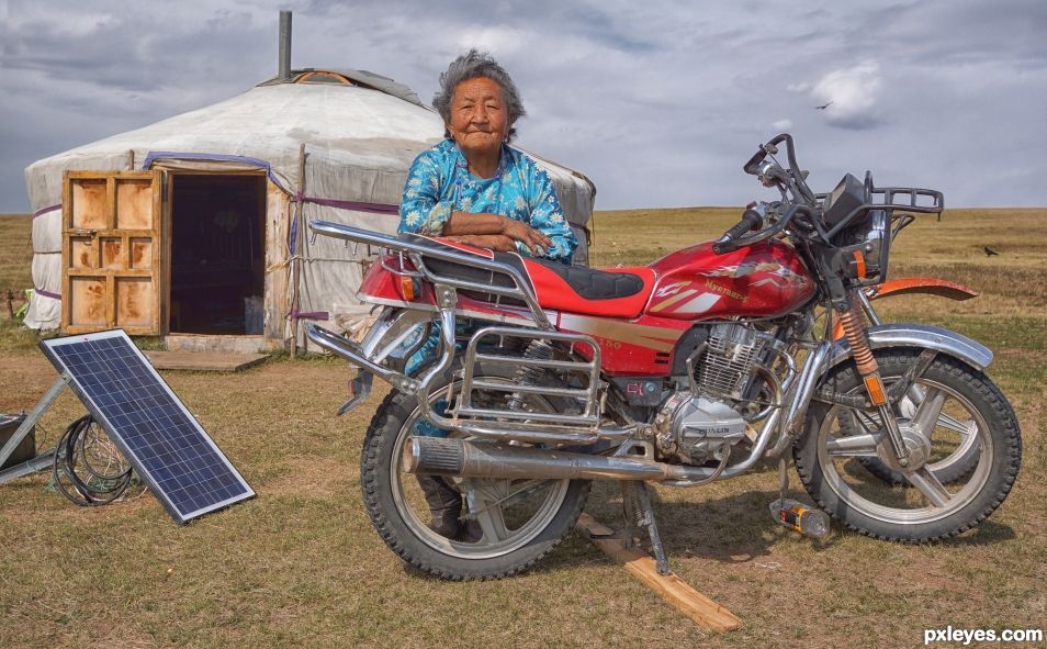 Environmental Portrait of a Motorbike