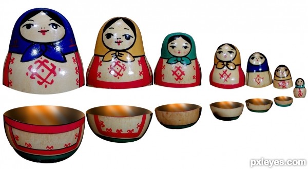 Creation of The Matryoshka Floatin Choir: Step 4