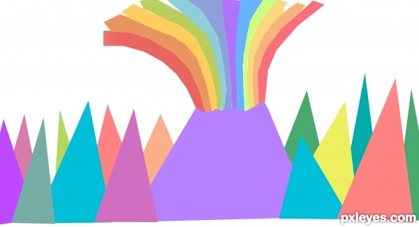 Creation of The Rainbow Volcano.: Step 2