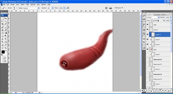 Creation of giant worm : Step 6