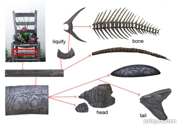 Creation of fish bone: Step 1