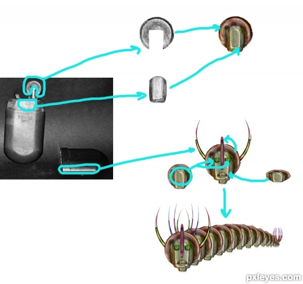 Creation of Caterpillar: Step 16