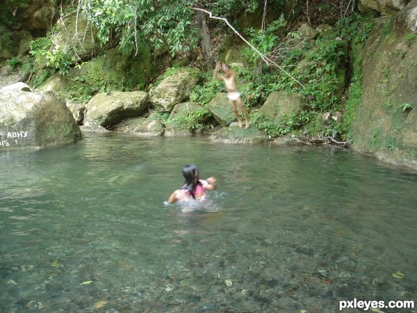 Creation of old pool in the forest: Step 2