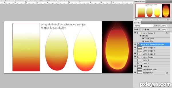 Creation of Double Lit Candles: Step 4