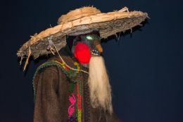 Christmas party hat and costume in Romania