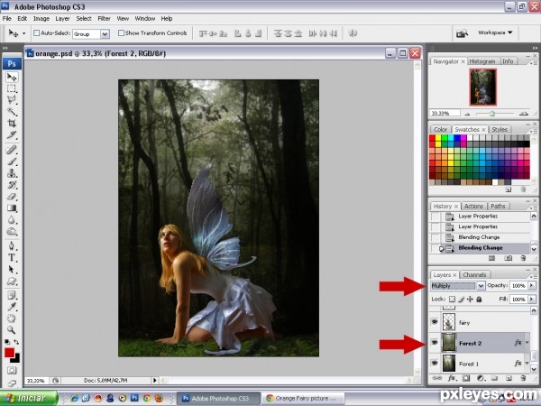 Creation of Orange Fairy: Step 2