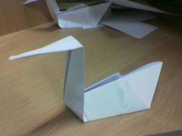 Creation of Origami Swan: Step 1