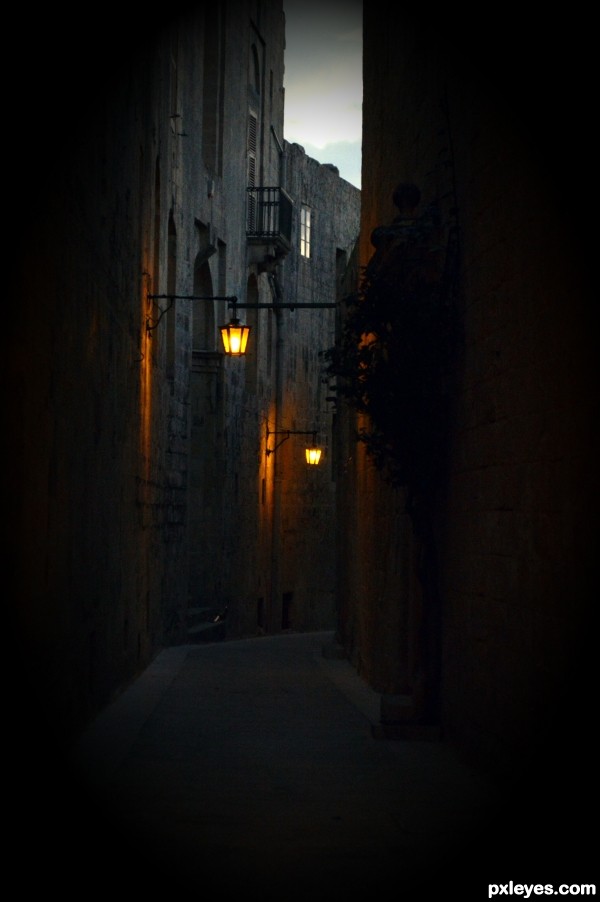 Dark Narrow Street