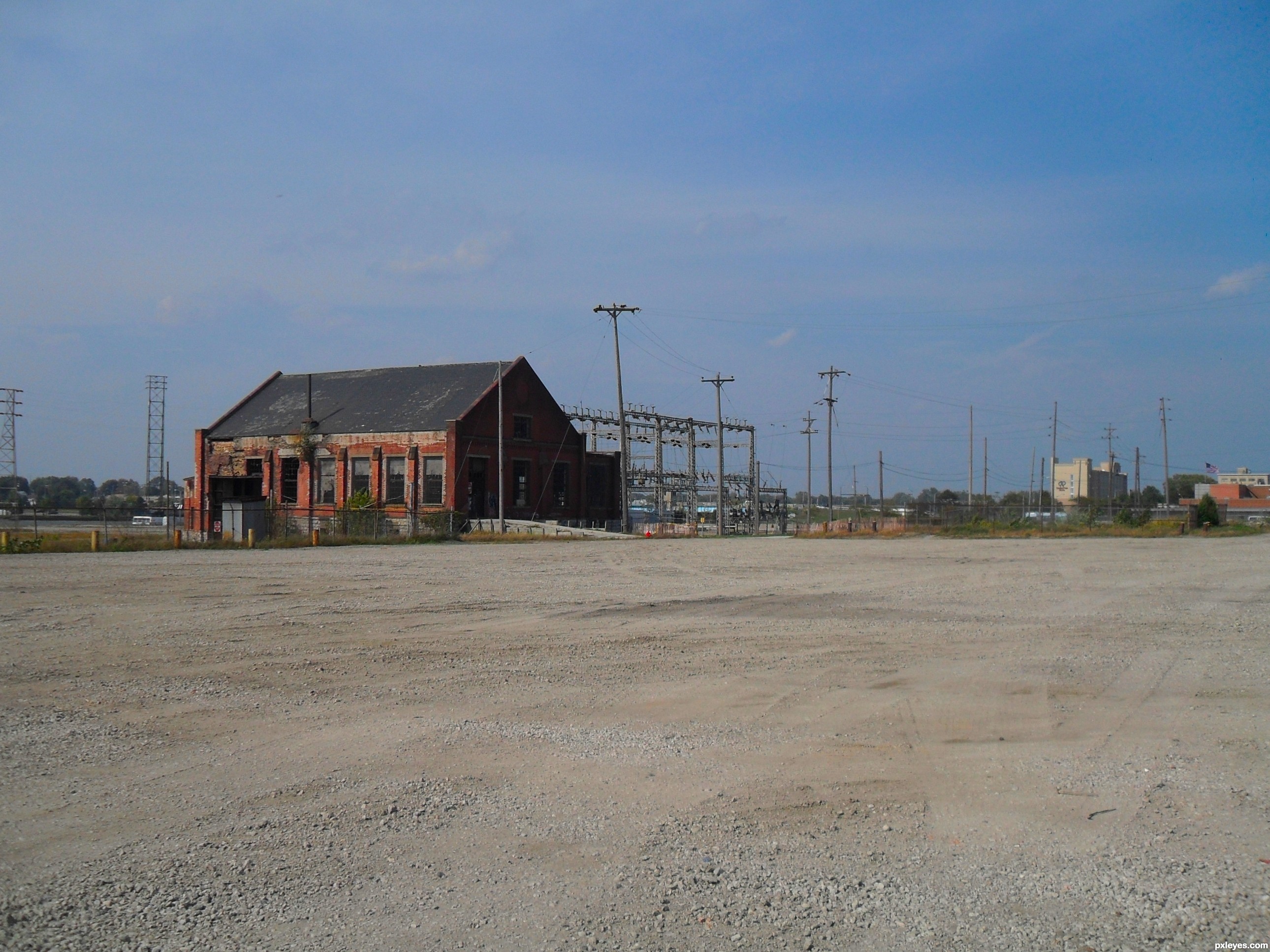 abandoned parking lot